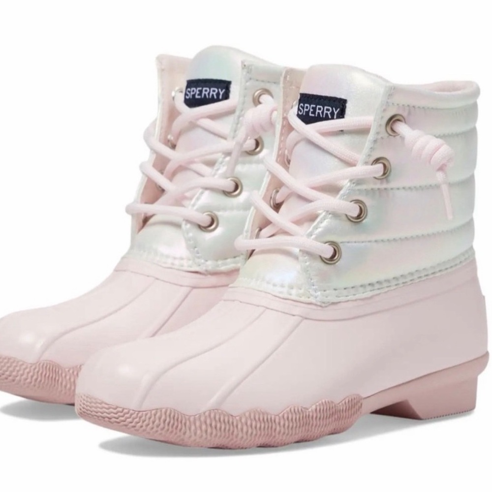 Sperry Kids Iridescent Pink Boots